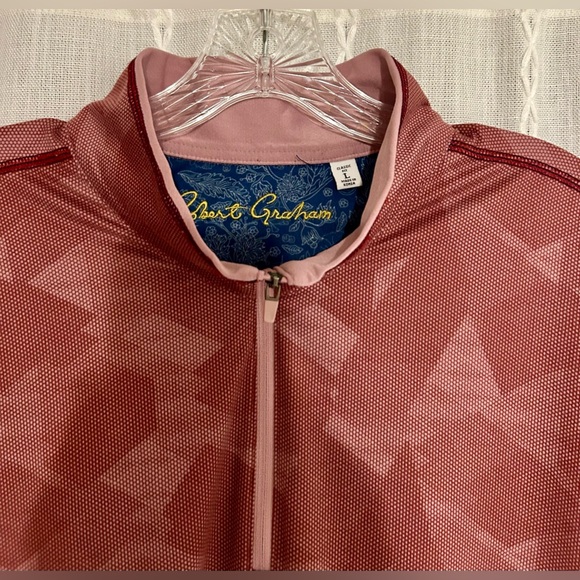 Men’s Robert Graham pullover top. Mauve/deep pink. Sz. L - Picture 3 of 8